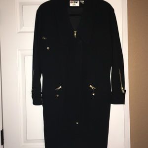 Graffiti by Fabrice Vintage Black Trench Dress